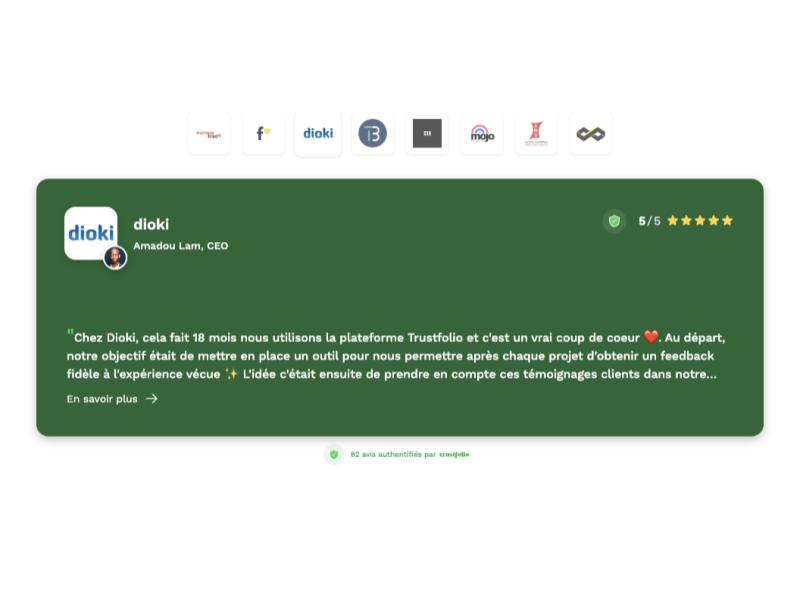 Aperçu du widget Carousel avec citations