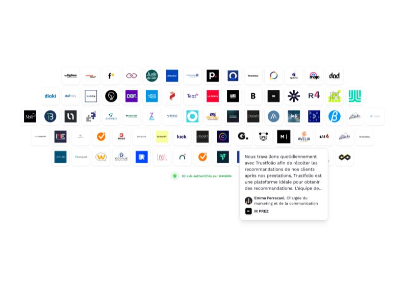 Aperçu du widget Nuage de clients