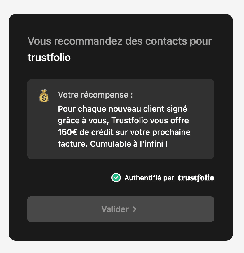Parcours parrain → filleul (opt-in & e-mail)